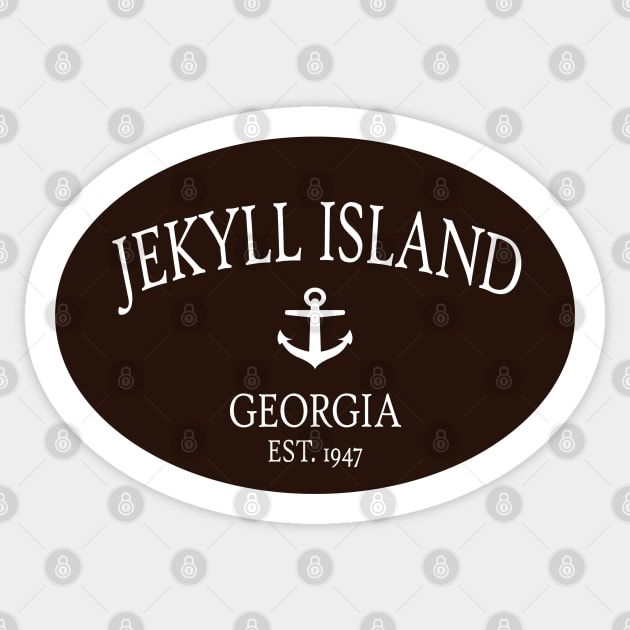 Jekyll Island Georgia Sea Islands Anchor Brown Sticker by TGKelly